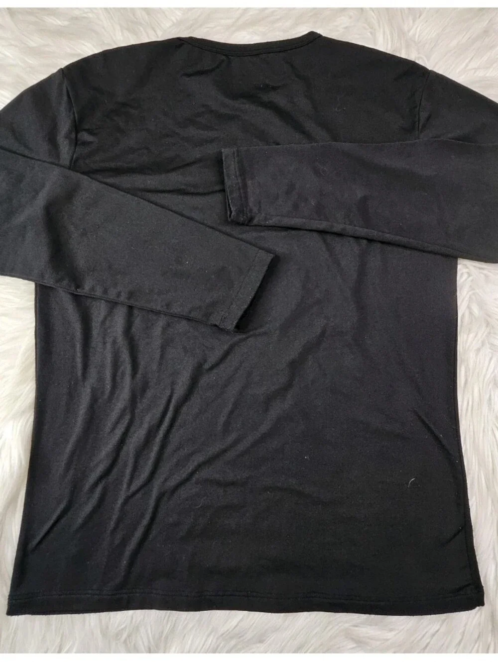 Thermajohn Men's Long-Sleeve Crew Neck Shirt-Base Layer- Black, Large Unisex